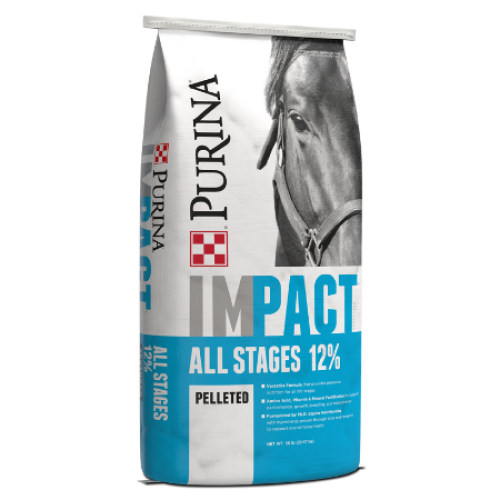 Purina Impact 12 All Stages Pelleted Horse Feed Argyle Feed Store
