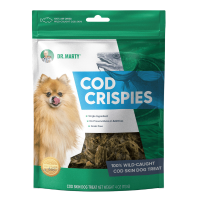 Dr. Marty Cod Crispies Dog Treats 4-oz bag.