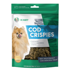 Dr. Marty Cod Crispies Dog Treats 4-oz bag.