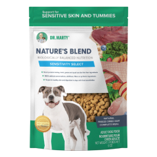 Dr. Marty Nature’s Blend Sensitivity Select Premium Freeze-Dried Raw Dog Food. Available in 6-oz option.