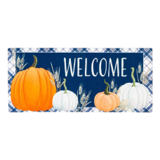 Evergreen Plaid Pumpkins Sassafras Switch Mat