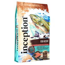 Inception Fish Recipe Dry Dog Food. 27-lb bag of dry dog food.