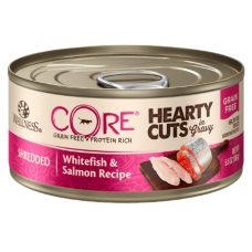 Wellness CORE Grain-Free Hearty Cuts in Gravy Shredded Whitefish & Salmon Recipe Canned Cat Food