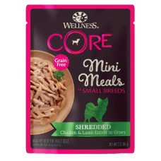 Wellness CORE Small Breed Mini Meals Wet Dog Food, Shredded Chicken & Lamb Entrée in Gravy