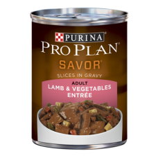 Purina Pro Plan SAVOR Adult Lamb & Vegetables Entrée Slices In Gravy Wet Dog Food | Argyle Feed Store