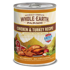 Whole Earth Farms Grain Free Canned Dog Food with Chicken & Turkey