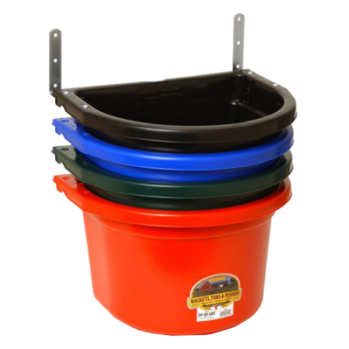 Little Giant Fence Feeder 20 Quart Space Saver Horse Sheep Goats Llamas Red 