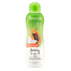 TropiClean Papaya & Coconut Luxury 2-in-1 Pet Shampoo & Conditioner