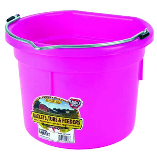 Little Giant 8 Quart Flat Back Plastic Bucket