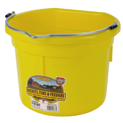 Little Giant 8 Quart Flat Back Plastic Bucket