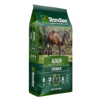 Standlee Premium Alfalfa Cubes. 40-lb green feed bag.