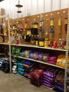 bird seed and feeders at Argyle Feed