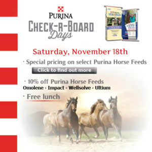 Check R Board Days Purina Horse Feed