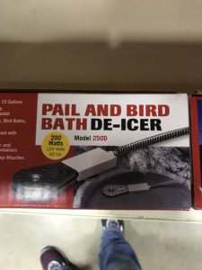 Pail and Bird Bath De-Icer