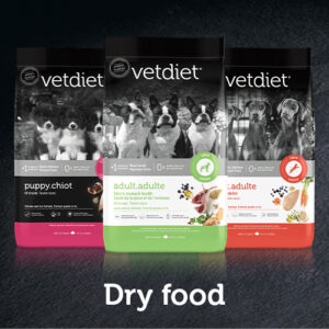 VetDiet Pet Food Promo for dry dog food.
