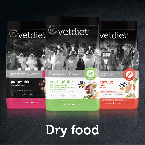 VetDiet Pet Food Promo for dry dog food.