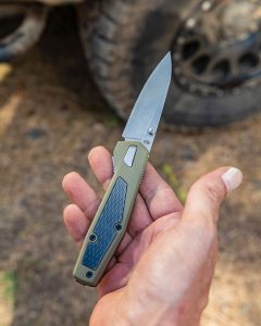 Gerber Knife in hand