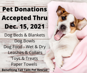 Pet Donations accepted