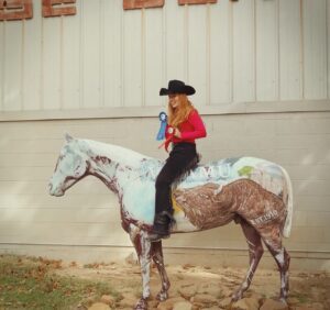 Ruby Beutter on a horse