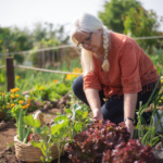 Working in a garden