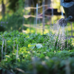 watering a garden